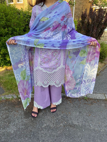 Anaya Sumarina Inspired Chicken Kari Suit - Lilac