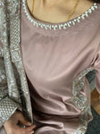 Cutwork Embroidery and Heavy Sequin dupatta - Dusty Pink