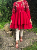 Red Cotton Kurta dress