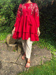 Red Cotton Kurta dress