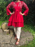 Red Cotton Kurta dress