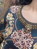 Saira Linen Kurta with Embellishment Neckline