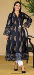 Maya Black Print On Kurta Dress With Lace Details