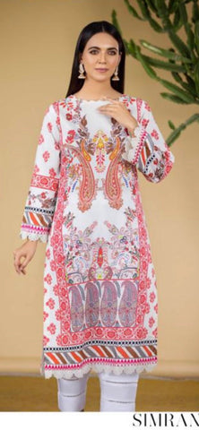 Ethnic Digital Print Lace Edge Kurta