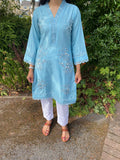 Mina Blue Embroidery and Bead Kurta