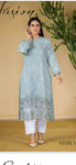 Ethic Egg Blue Jaquard Kurta With Embroidery