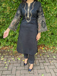 Ethnic Inspired Black, Gold and Pearls Kurta