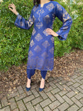 Banarsi Jaquard Co Ord Collection - Navy