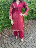 Banarsi Jaquard Co Ord Collection - Maroon