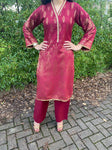 Banarsi Jaquard Co Ord Collection - Maroon